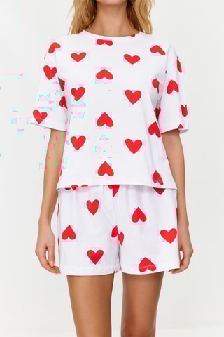 T-shirts e calções Branco e vermelho