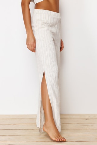 Crop top e calças - Cru