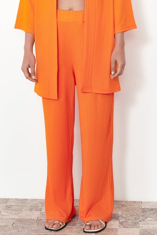 Quimono e calças de cintura subida - Laranja