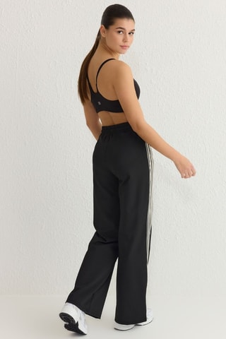 Calças de treino de cintura subida - Preto