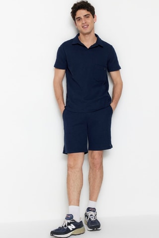 Polo e calções regular - Azul-marinho