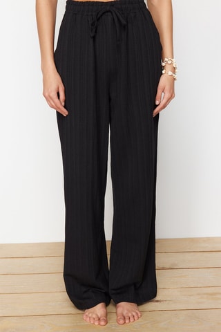 Crop top e calças - Preto