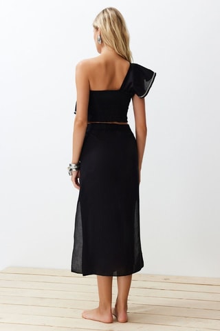 Top e saia estilo patinadora - Preto