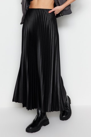 Saia plissada - Preto