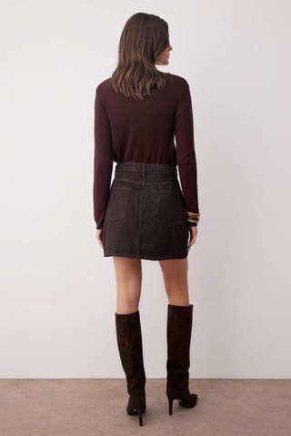 Saia direita - Castanho-escuro