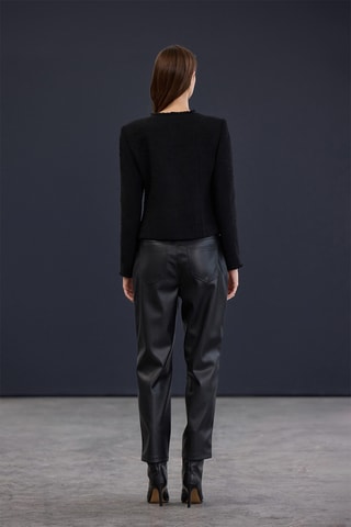 Casaco em tweed - Preto