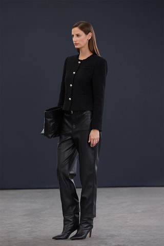 Casaco em tweed - Preto