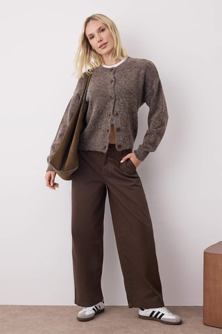 Calças de ganga baggy - Castanho