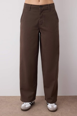 Calças de ganga baggy - Castanho