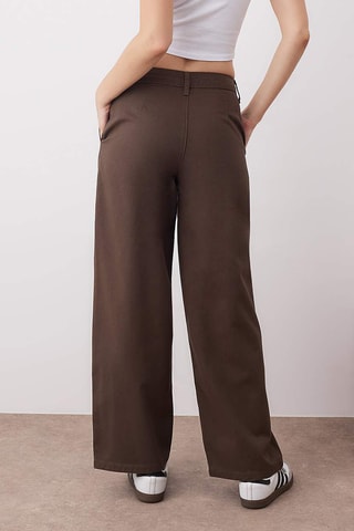 Calças de ganga baggy - Castanho