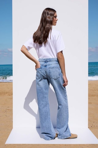 Calças de ganga wide legs - Azul