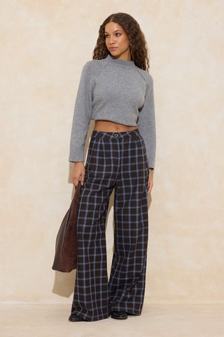 Calças wide legs - Castanho