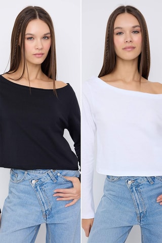2 tops - Preto e branco
