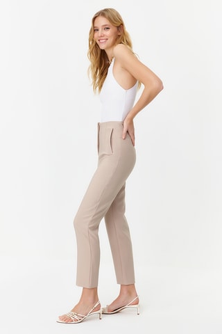 Calças de cintura alta - Toupeira