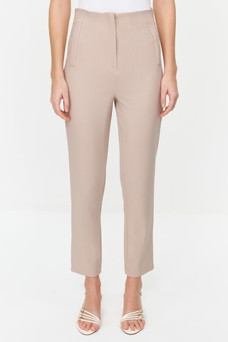 Calças de cintura alta - Toupeira