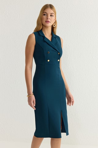Vestido justo - Azul