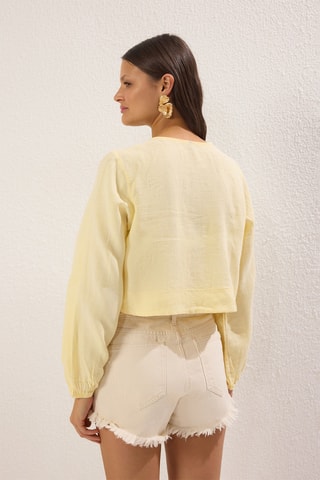 Camisa em linho - Amarelo