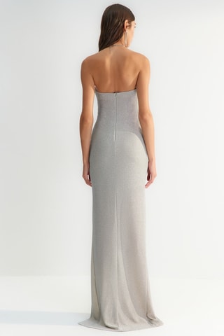 Vestido comprido - Cinzento-claro