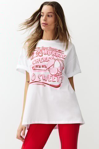 T-shirt oversize - Branco