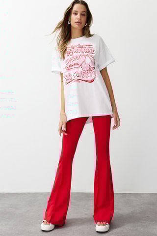 T-shirt oversize - Branco