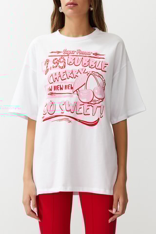 T-shirt oversize - Branco