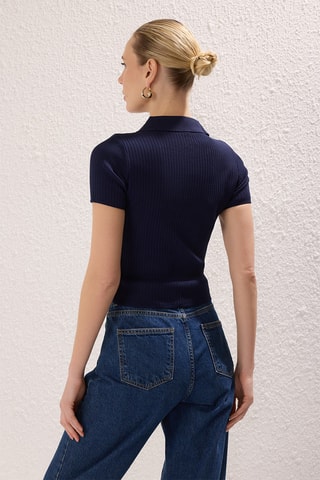 2 polos - Azul-marinho e cru