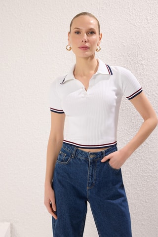 2 polos - Azul-marinho e cru