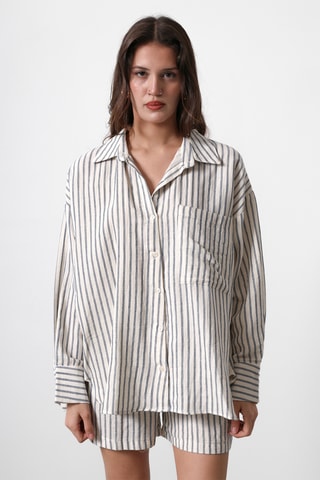 Camisa oversize - Bege