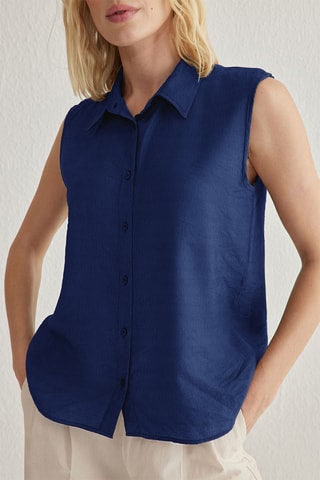 Camisa regular - Azul-marinho