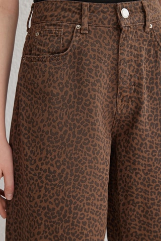 Calças de ganga regular - Castanho