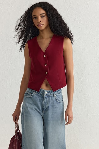 Colete de fato - Bordô