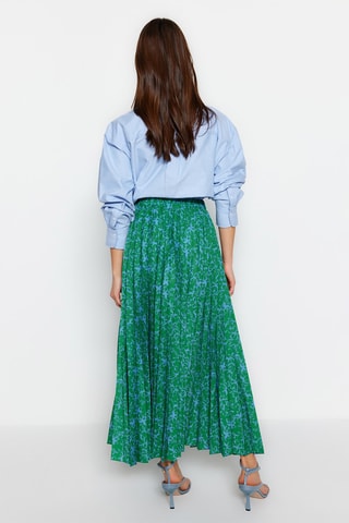Saia plissada - Verde