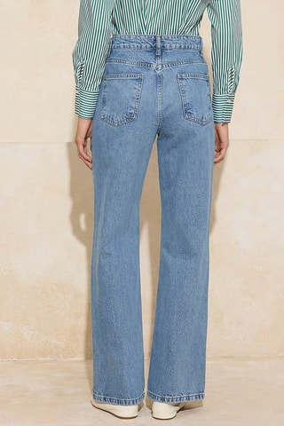 Calças de ganga wide legs - Azul-claro