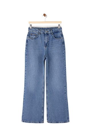 Calças de ganga wide legs - Azul-claro