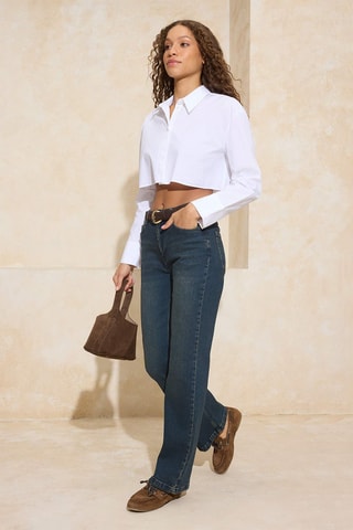 Calças de ganga - Verde-escuro