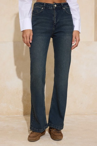 Calças de ganga - Verde-escuro