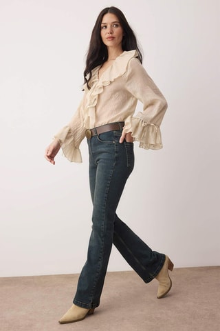 Calças de ganga - Verde-escuro