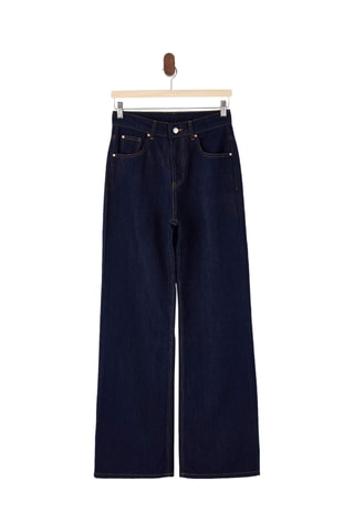 Calças de ganga wide legs - Azul-escuro