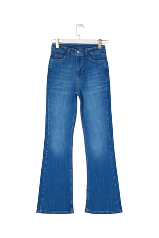 Calças de ganga flare - Azul-escuro