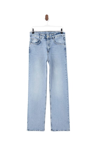 Calças de ganga wide legs - Azul-claro