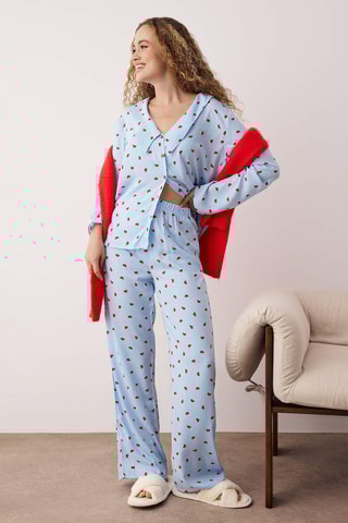 Pijama - Azul-claro