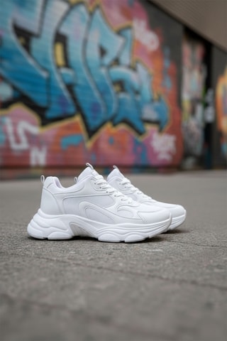 Sapatilhas com plataforma - Branco