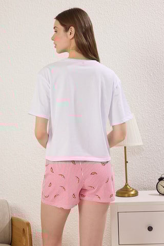 Pijama - Branco e rosa