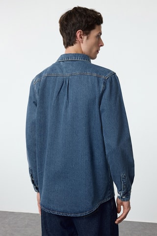 Camisa de ganga - Azul-escuro