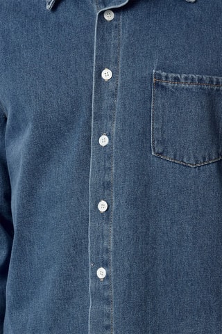 Camisa de ganga - Azul-escuro