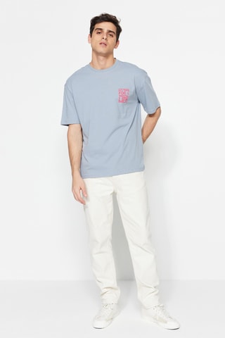 T-shirt oversize - Azul