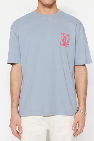 T-shirt oversize - Azul