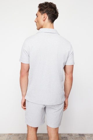 Polo e calções - Cinzento mesclado