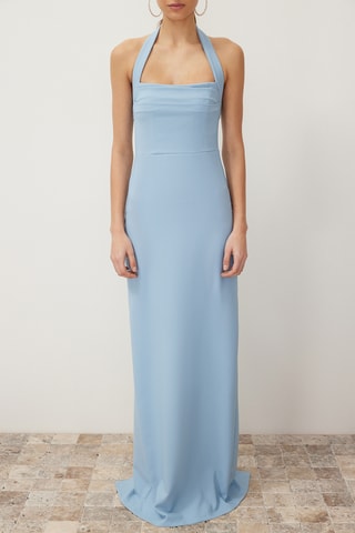 Vestido comprido - Azul-claro