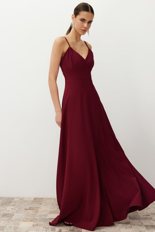 Vestido comprido - Bordô